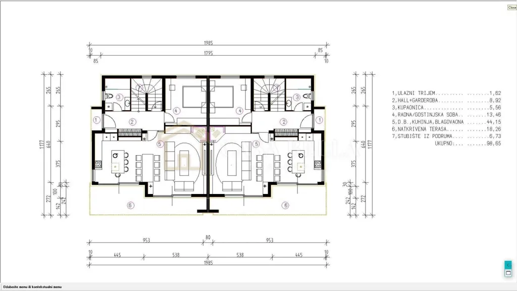 Plan - Duplex House with Pool in Kostrena
