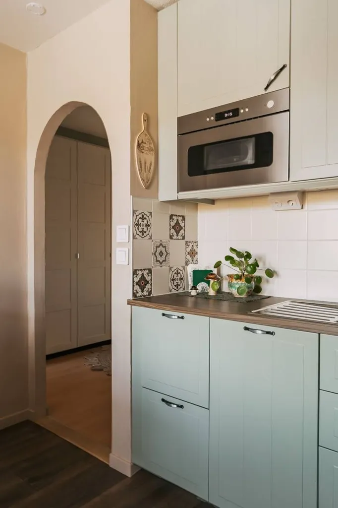 Kitchen - Spacious 1-Bedroom Flat with Balcony in Lidköping