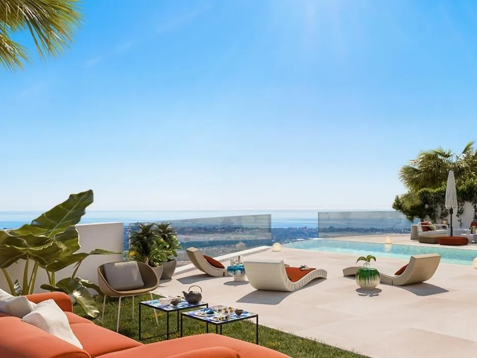 Piscina - Semi-Detached Villa with Pool in Benahavís