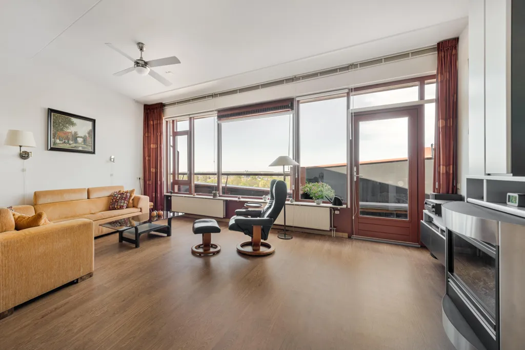 Séjour - Flat with City View in Haarlem