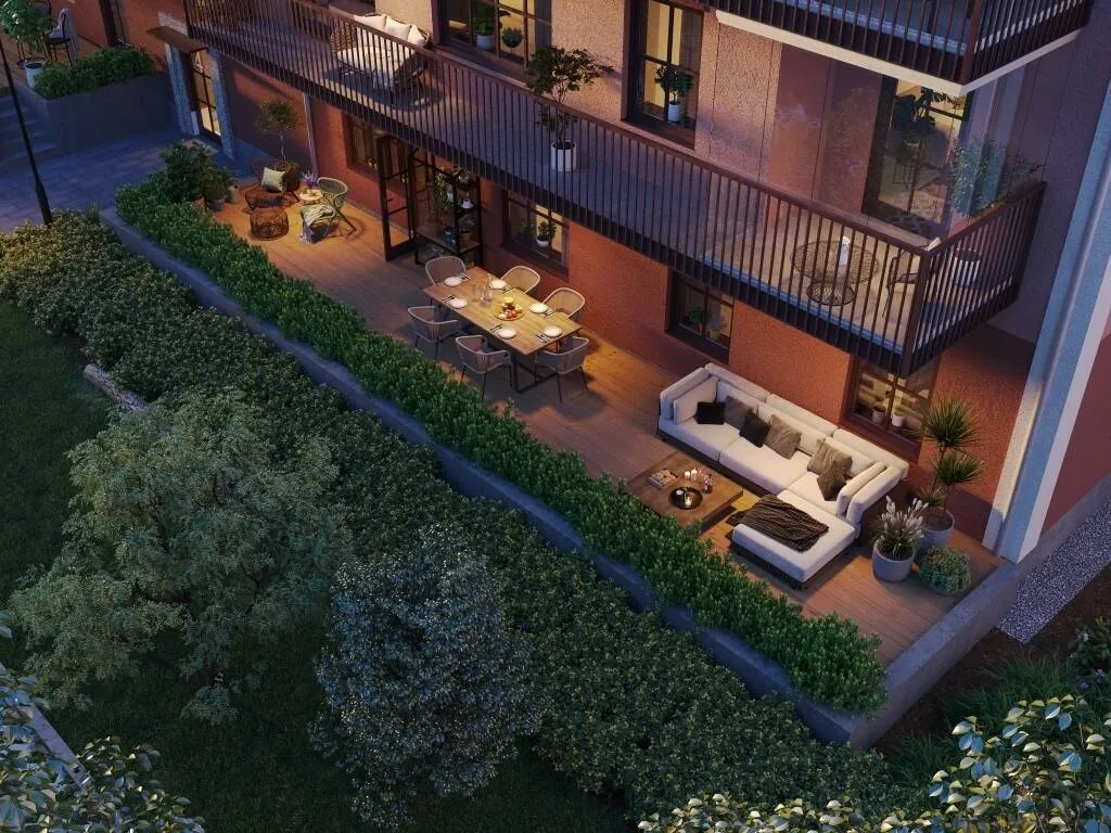 Vue aérienne - High-Class Apartment with Balcony in Linköping