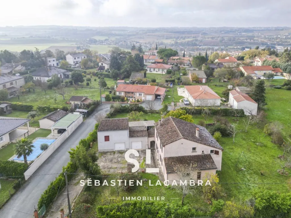 Vue aérienne - Maison de Caractère avec Terrain à Bâtir à Puygouzon