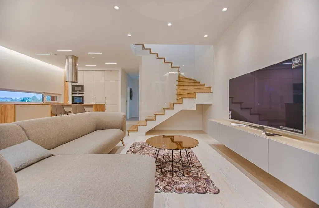 Living Room - Modern Villa with Garden in Poggio Imperiale, Florence