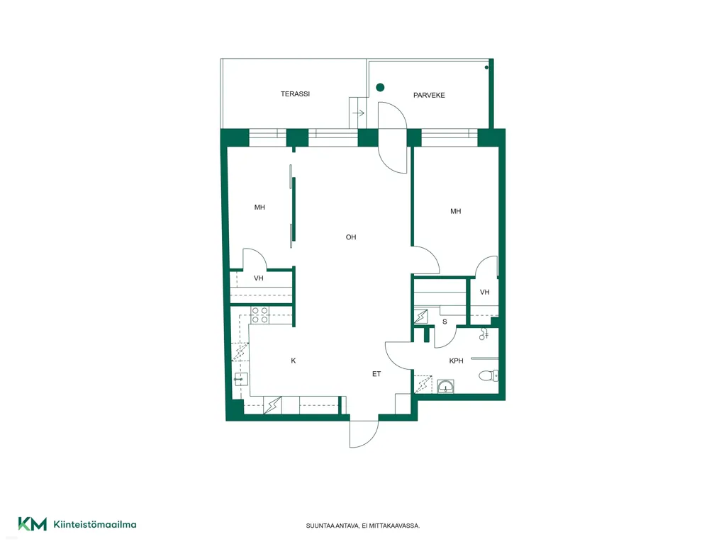 Floor Plan - First Floor Apartment with Sauna in Vantaa