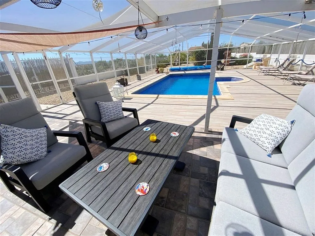 Piscine - Modern Chalet with Pool and Terrace in Huércal-Overa