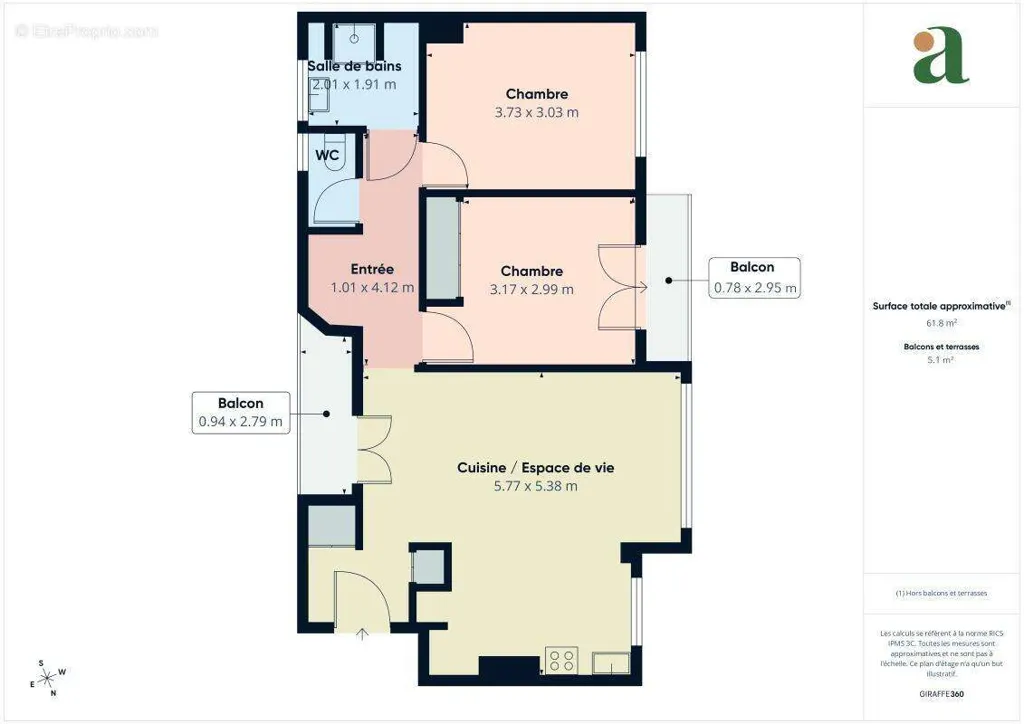 Plaan - Bright 3-Bed Flat with Balcony in Paris 12