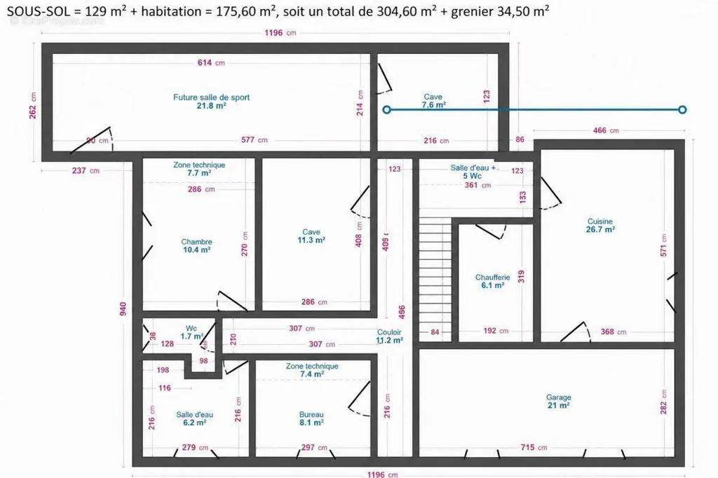 Plaan - Family House with Garden in Selles-sur-Cher