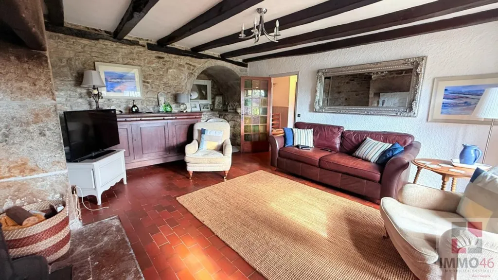 Séjour - Maison avec Piscine et Jardin à Alvignac