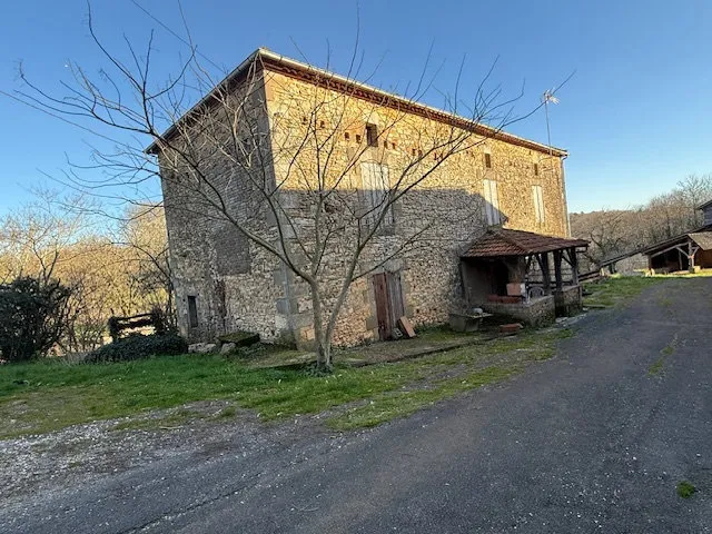 Extérieur - Maison en Pierre avec Grand Terrain à Gavaudun