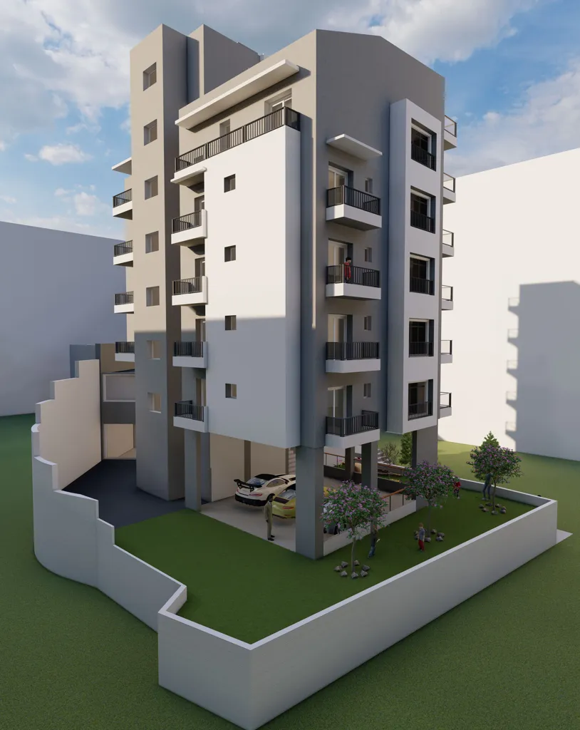 Under Construction Flat with Parking in Kavala