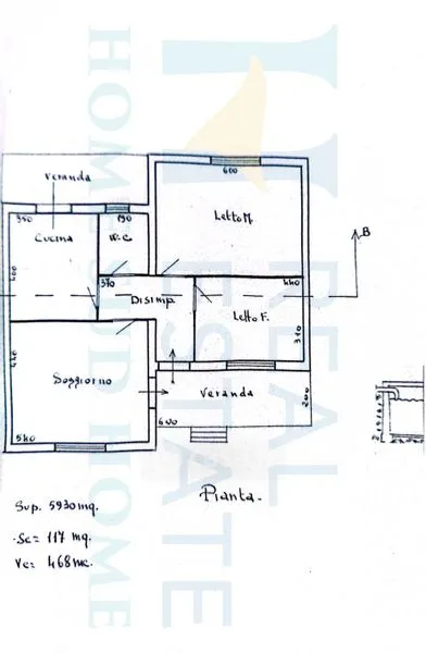 Plan - Country House with Sea View in Noto