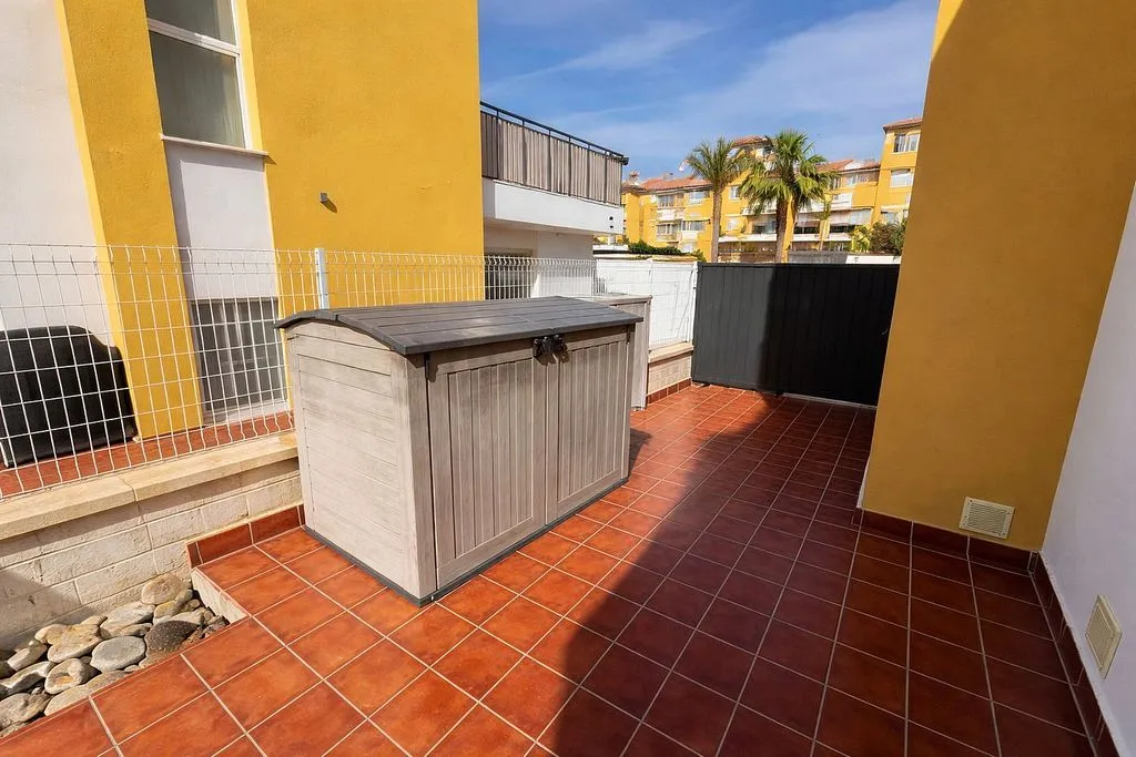 Terrace - Semi-detached House with Pool in Las Salinas