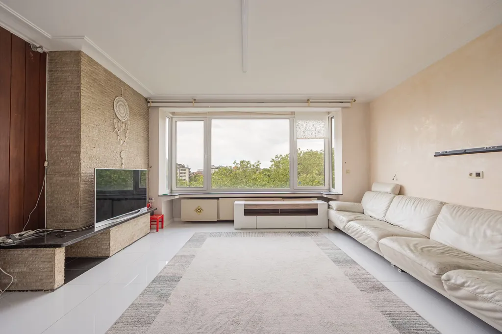 Living Room - Renovated Apartment with Park View in Antwerp