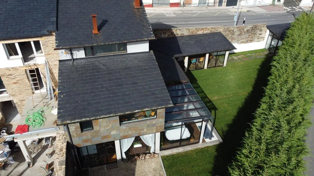 Vue aérienne - Restored Chalet with River Walk Access in Lugo