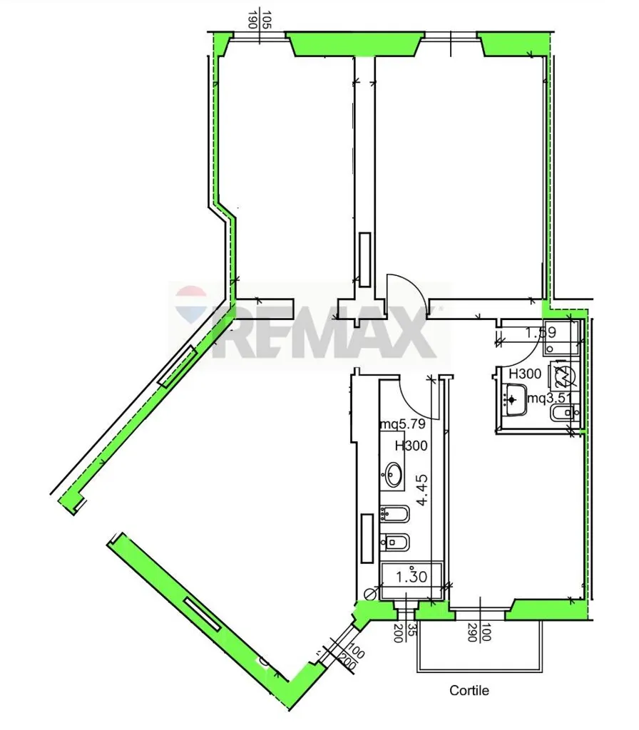 Plan - Restored Triplex with Terrace in Milan