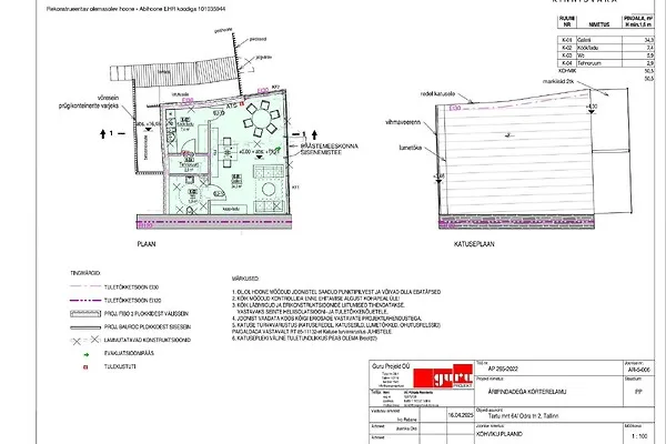 Plan - Local commercial 2 pièces à Tallinn