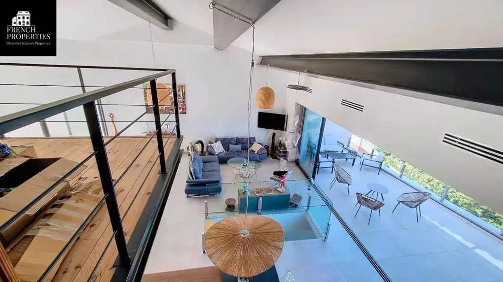 Séjour - Maison Contemporaine avec Vue Panoramique à Port-Vendres