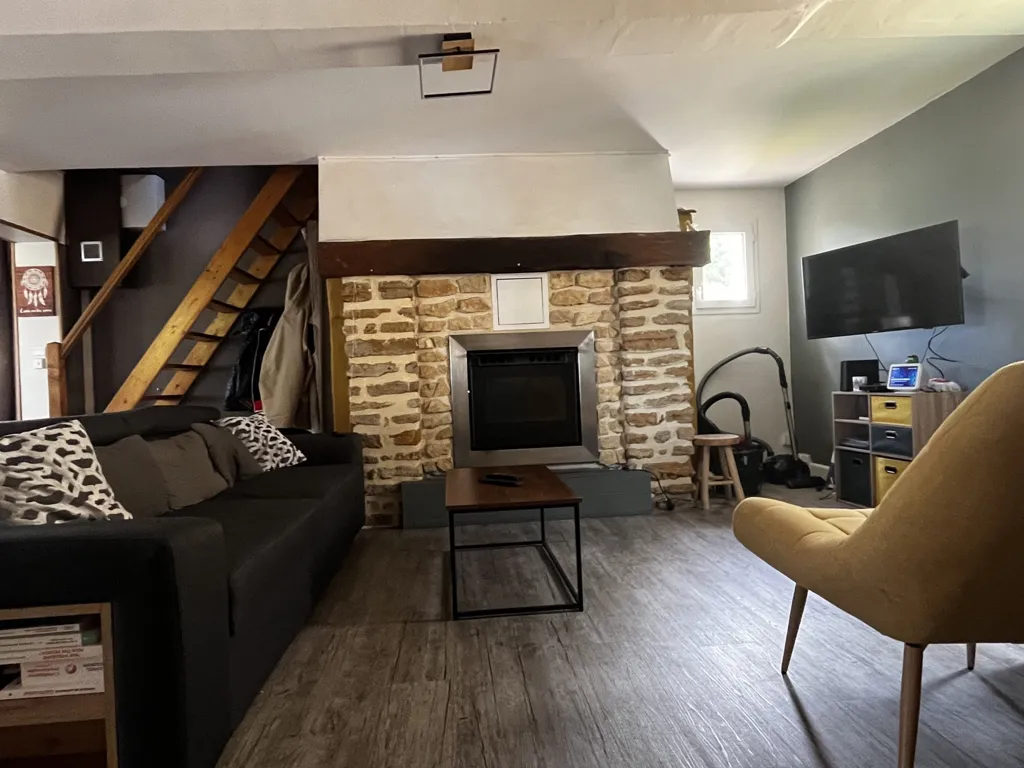Living Room - House with Garden in Normandy, Near Shops