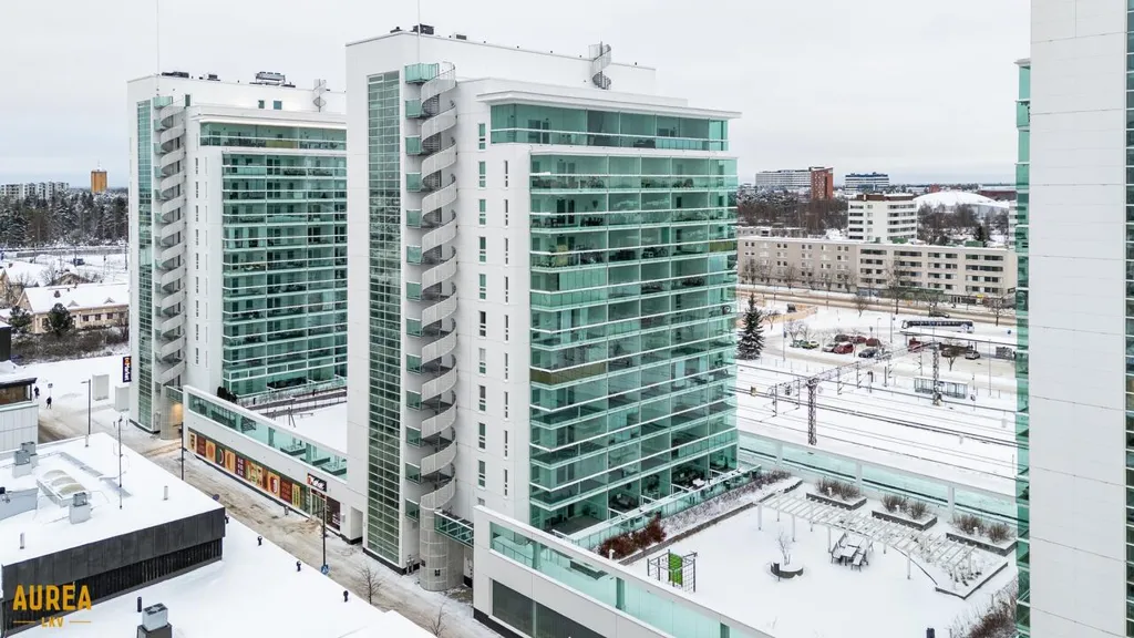 Õhuvaade - Modern Flat with South-Facing Balcony in Oulu
