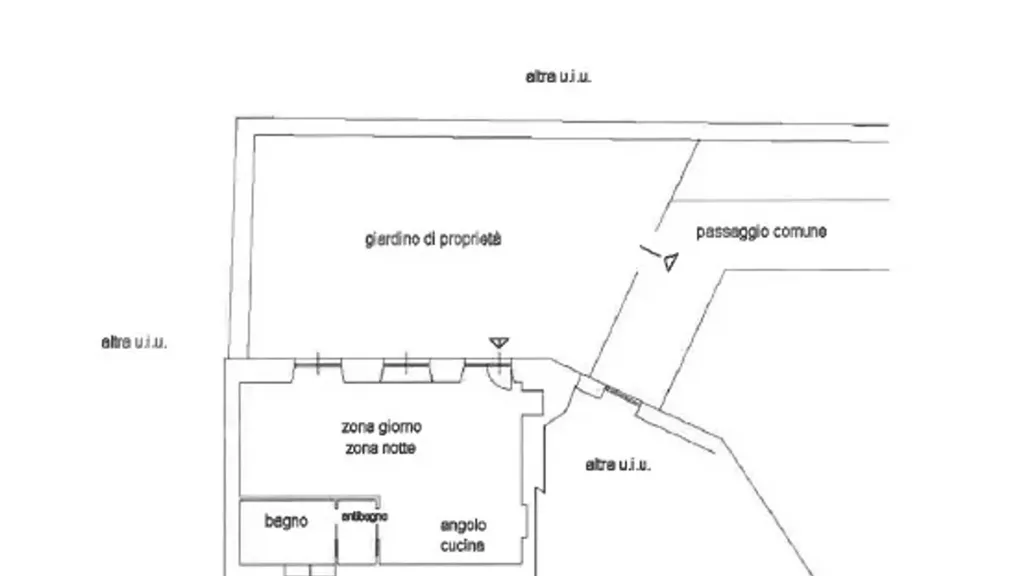 Plan - Open Space Bilocale with Garden in Monza Centre