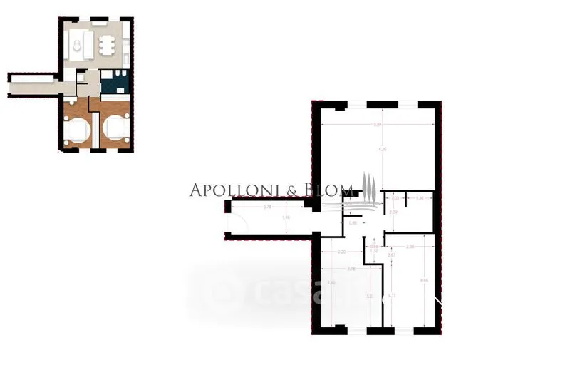 Plaan - Panoramic Apartment in Historic Complex, Montepulciano
