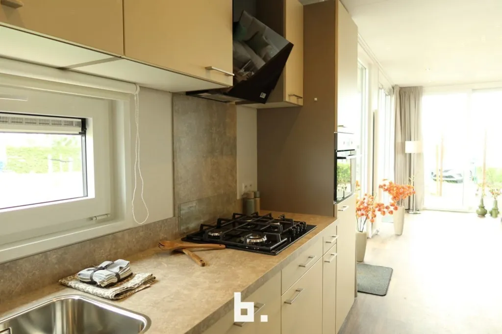 Köök - Luxury Chalet with Sea View in Wenduine