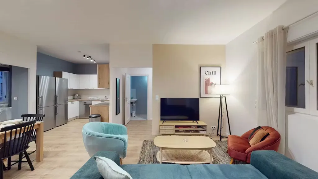 Séjour - Appartement Meublé avec Internet à Lille