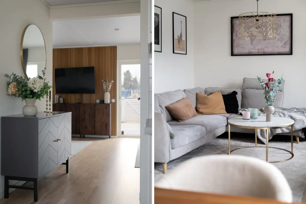 Séjour - Modern Apartment with Garden in Västerhaninge