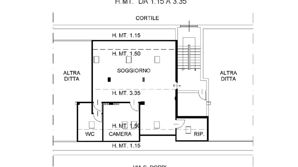 Plan - Mansard Apartment with Balcony in Grugliasco