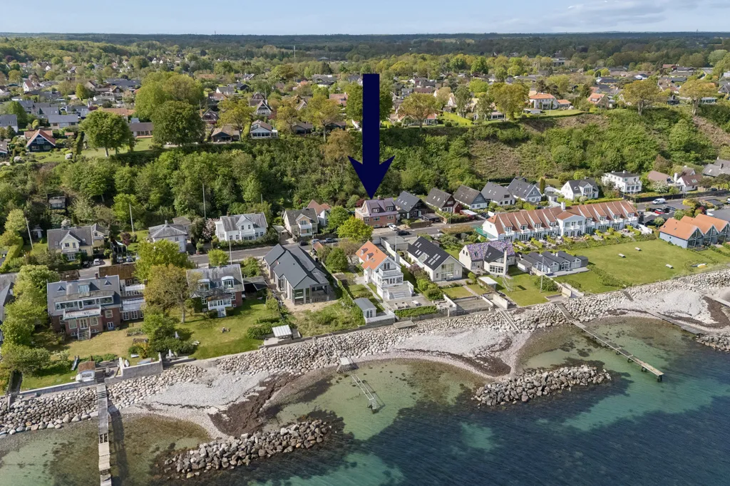Vue aérienne - Villa with Sea View in Ålsgårde