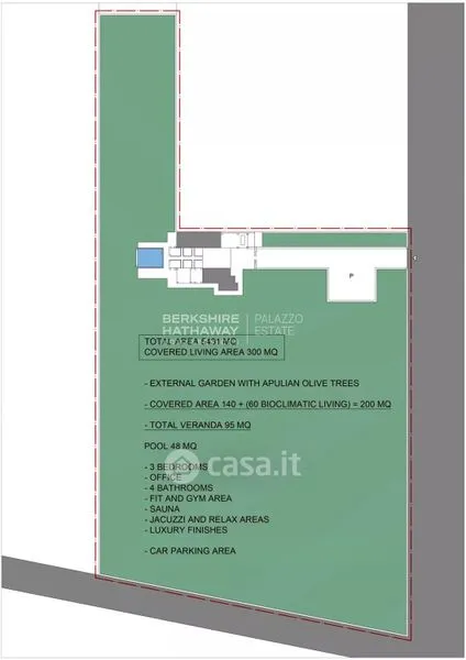 Planimetria - Villa with Pool in Sava, Puglia