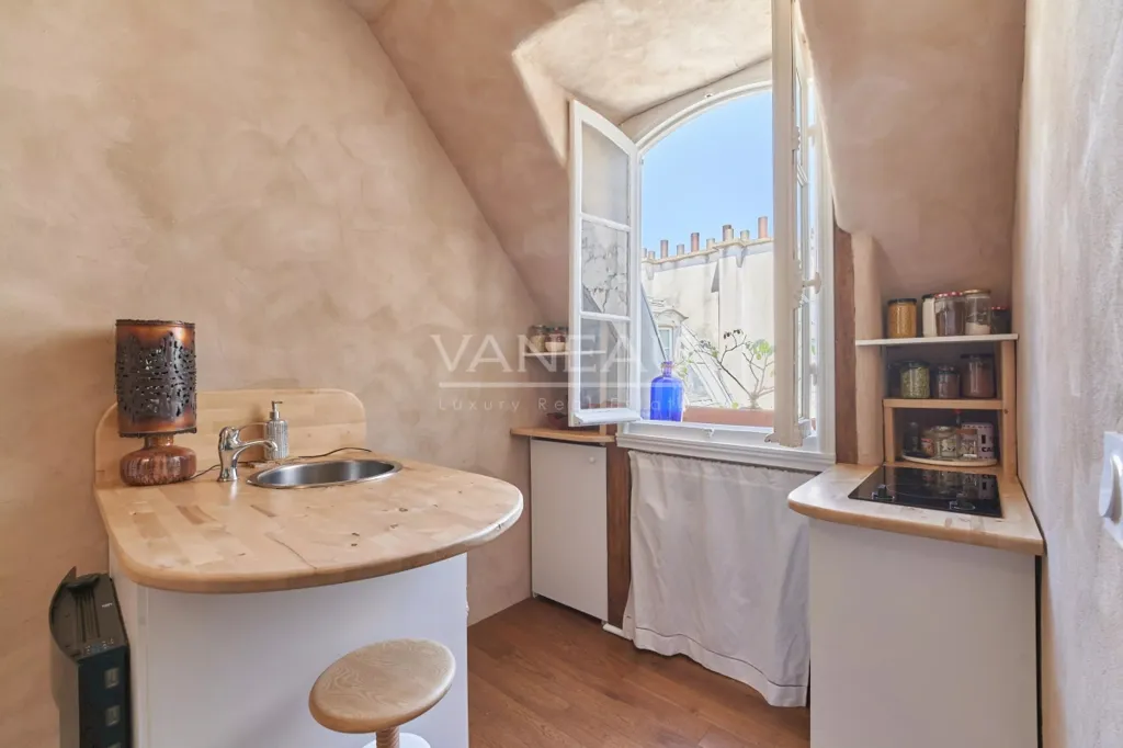 Köök - Studio with View in Paris 7ème