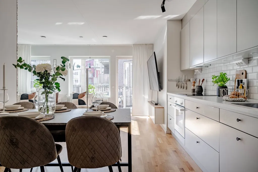 Dining Room - Modern Flat with Balcony in Mariastaden, Helsingborg
