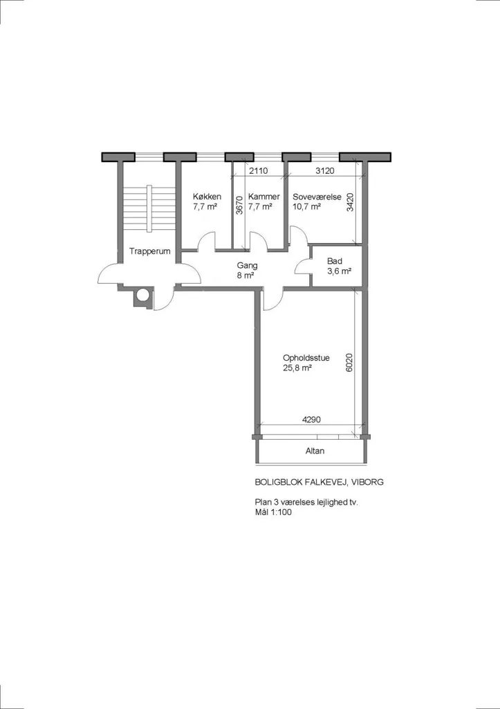 Plan - Apartment with Balcony in Viborg
