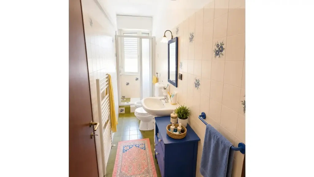 Salles de bain - Apartment with Veranda Terrace in Piacenza