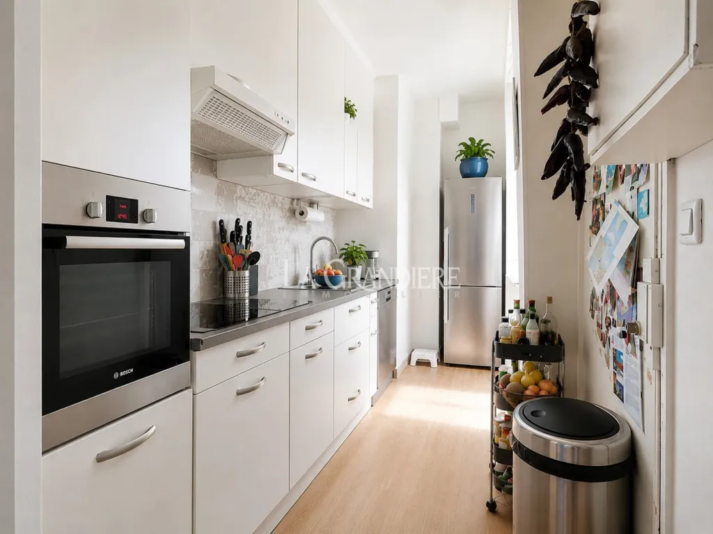 Cuisine - Appartement Familial avec Vue Tour Eiffel à Passy