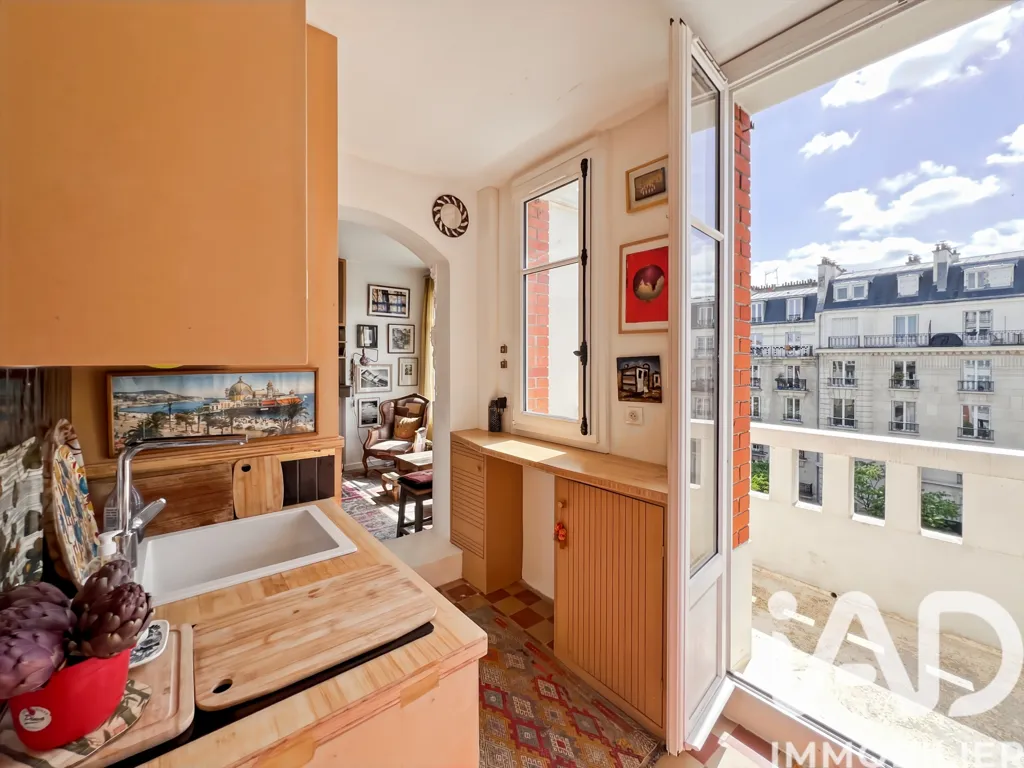 Köök - Studio with Balcony in Paris 5ème