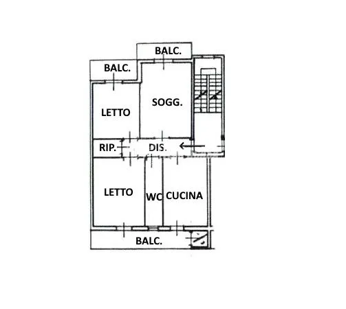 Floor Plan - Trilocale with Balcony near Parco, Adelfia