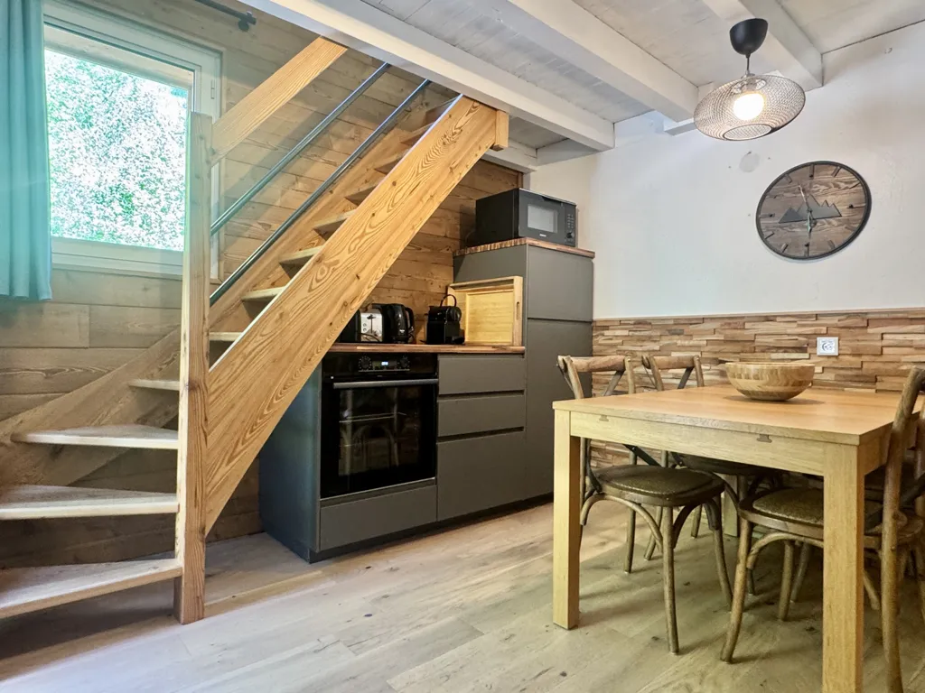 Sala da pranzo - Renovated Duplex with Balcony in Deux Alpes