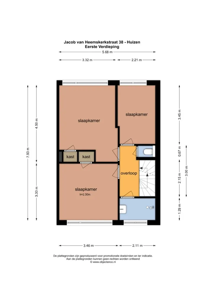 Floor Plan - Modernised Corner House with Garden in Huizen