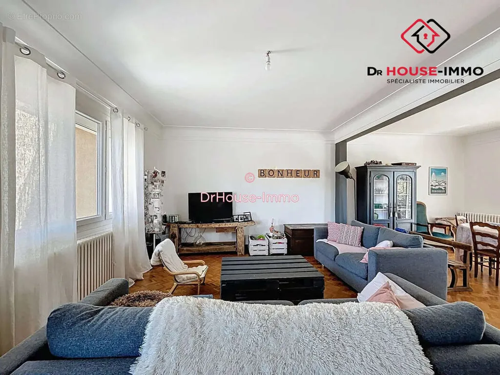 Living Room - House with Pool and Garden in Périgueux Centre