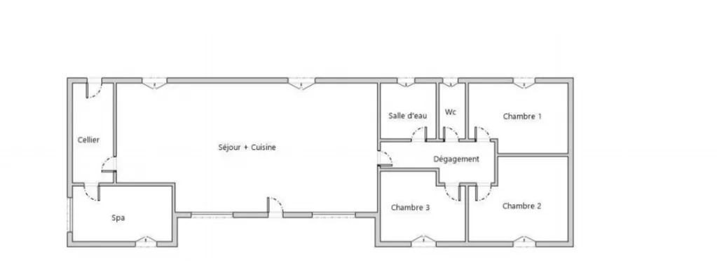 Plan - Maison Récemment Construite avec Spa à Perchède