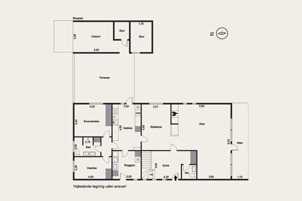 Plan - Maison 5 pièces à Børkop