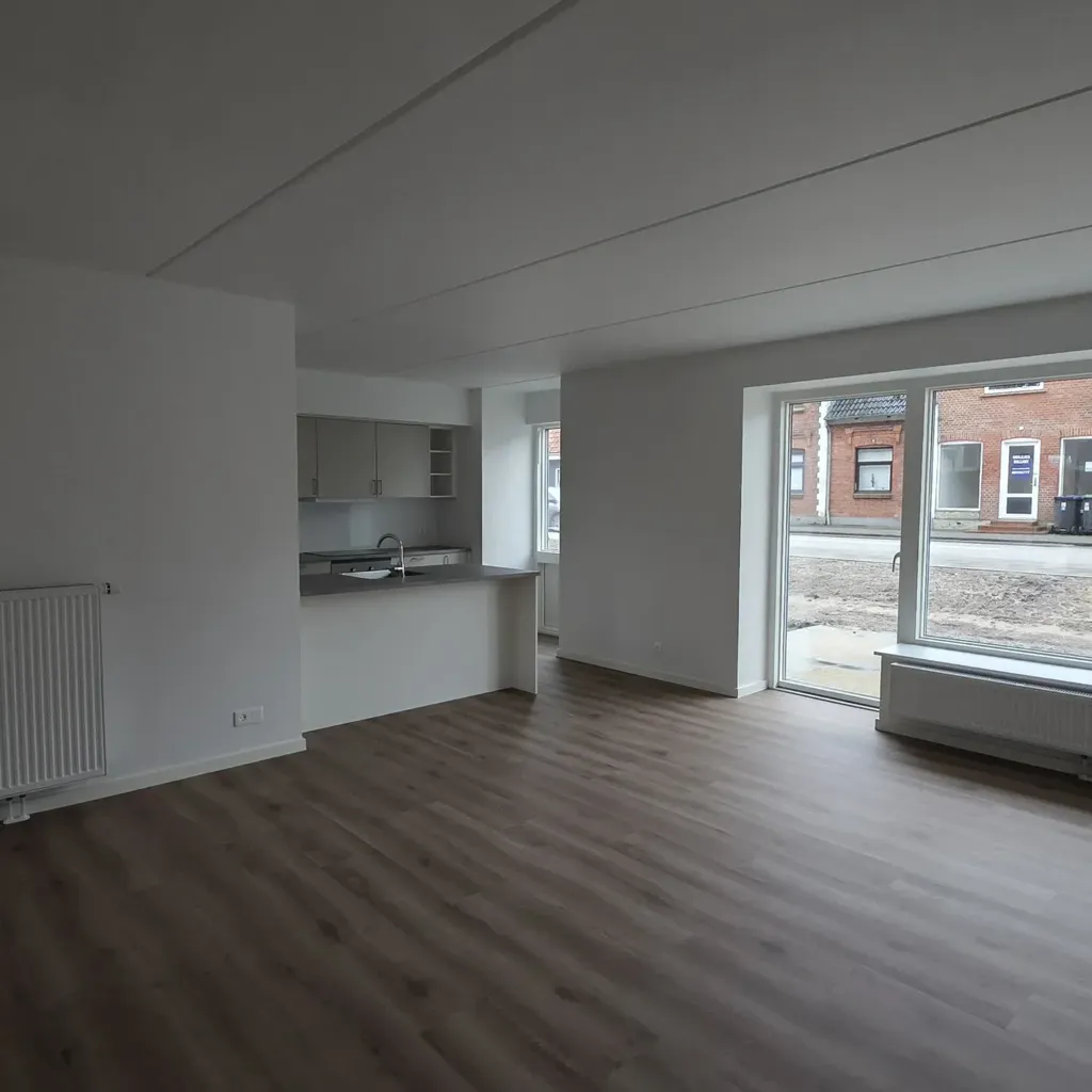 Séjour - 3-Bedroom Flat with Terrace in Ølgod