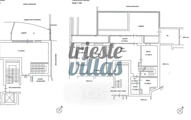 Planimetria - Duplex Apartment with Sea View in Trieste