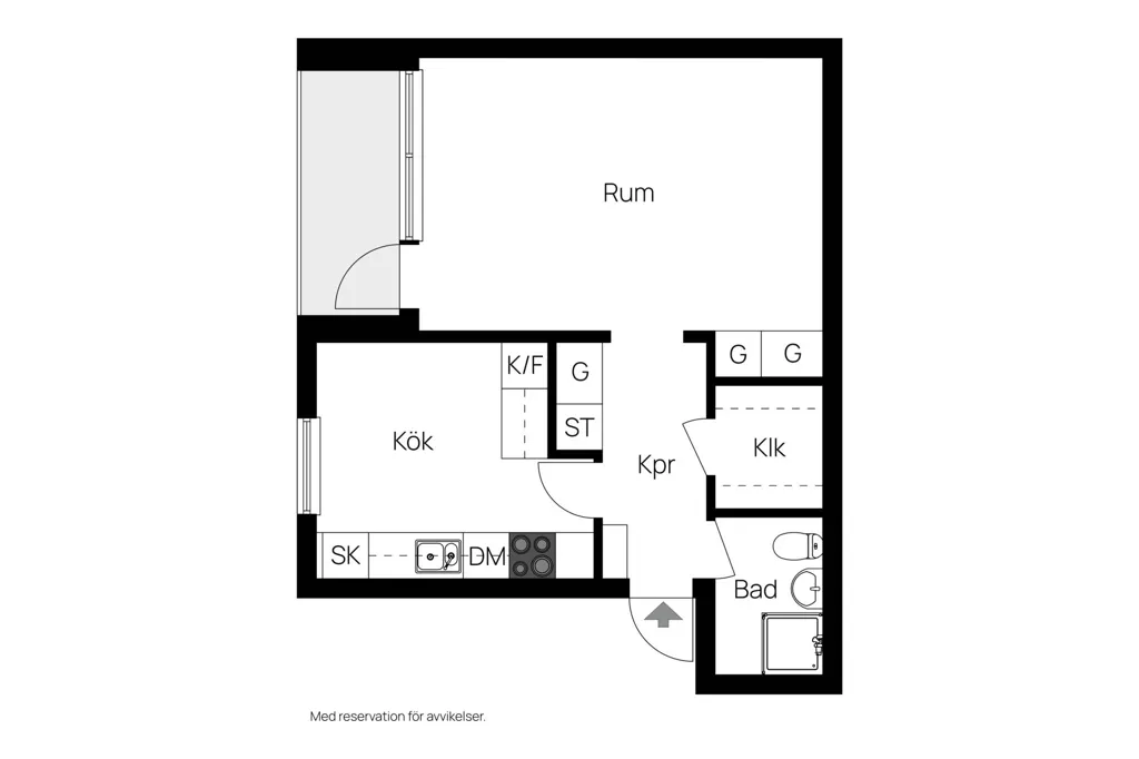Plaan - Apartment with Glazed Balcony in Bellman