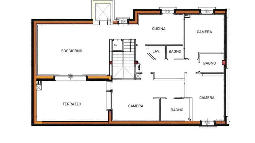 Plaan - Attico with Terrazzo in Seregno