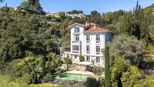 Vue aérienne - Villa Belle Époque avec Vue Mer à Cannes