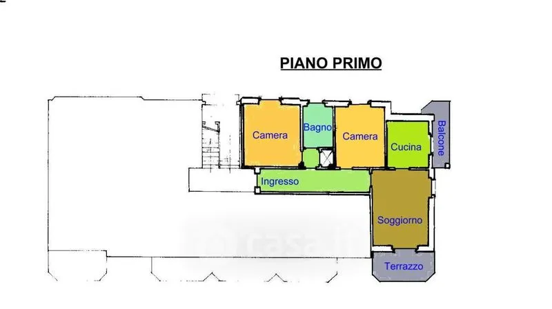 Planimetria - Apartment with Panoramic Terrace in Occhieppo Inferiore