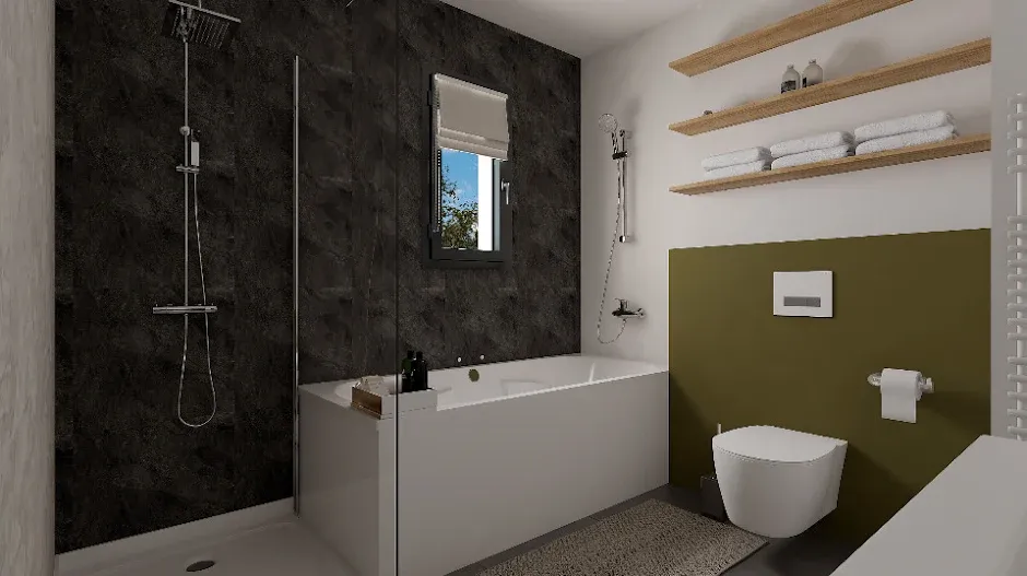 Salles de bain - Maison Neuve à Le Perrier avec Garage